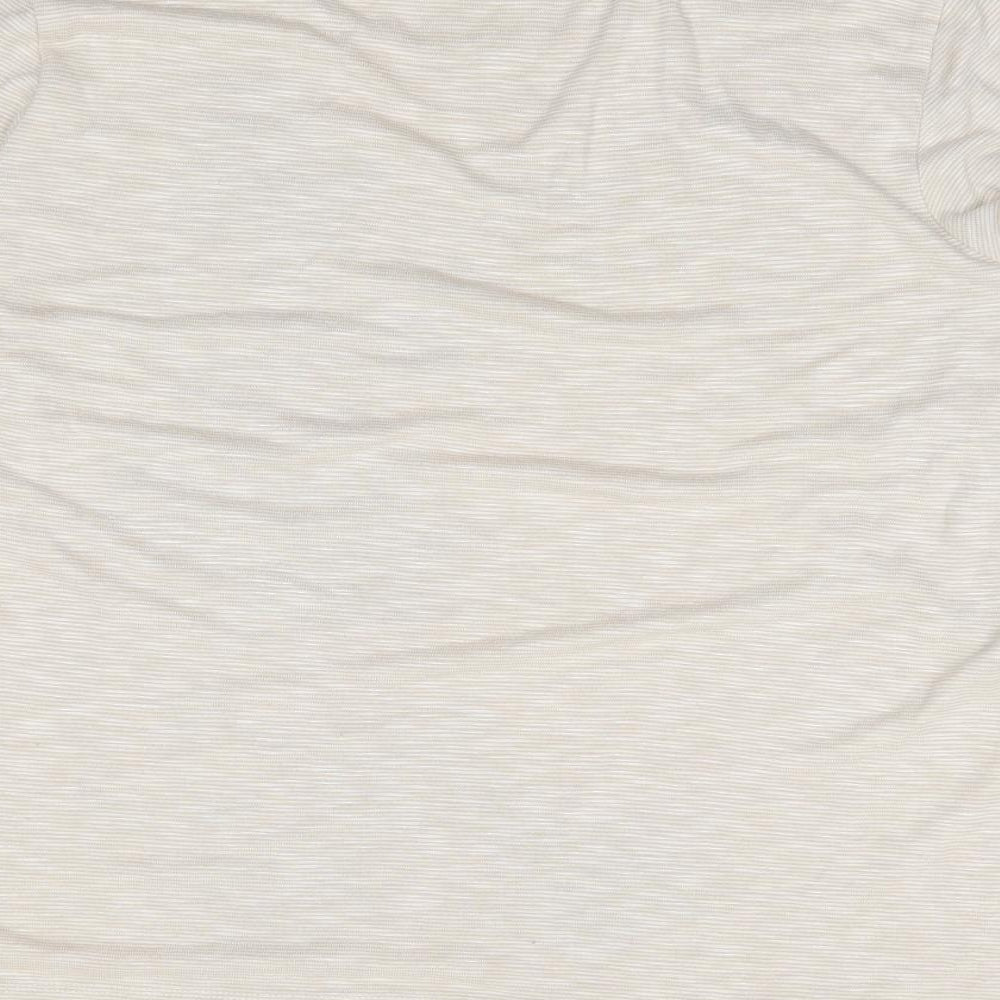 Womens UK Size M Preworn Beige Jersey T-Shirt