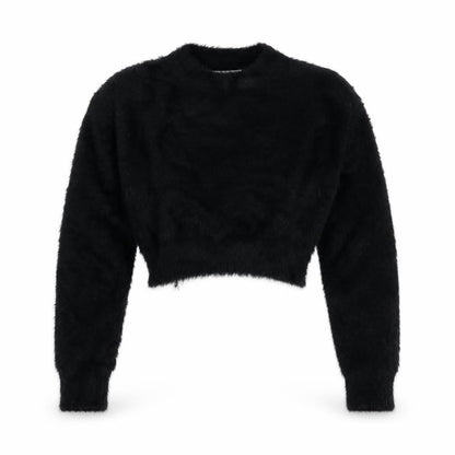 Sixth June Womens Black Round Neck  Nylon Pullover Jumper Size L