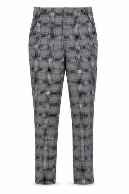 Stardivarius Womens Grey Plaid Polyester Trousers  Size M L27 in Regular