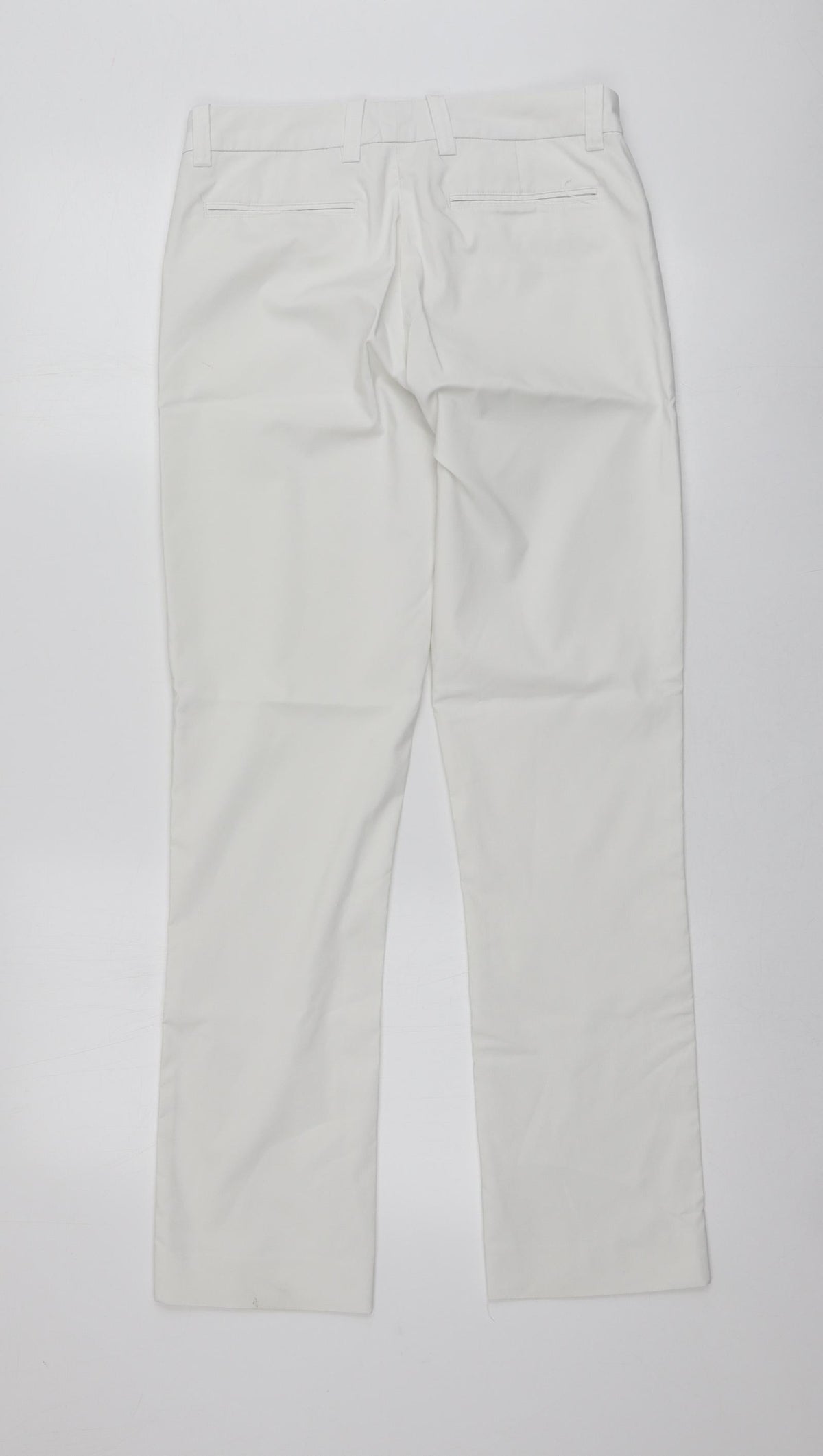 Abacus Womens White  Polyester Trousers  Size 4 L31 in Regular