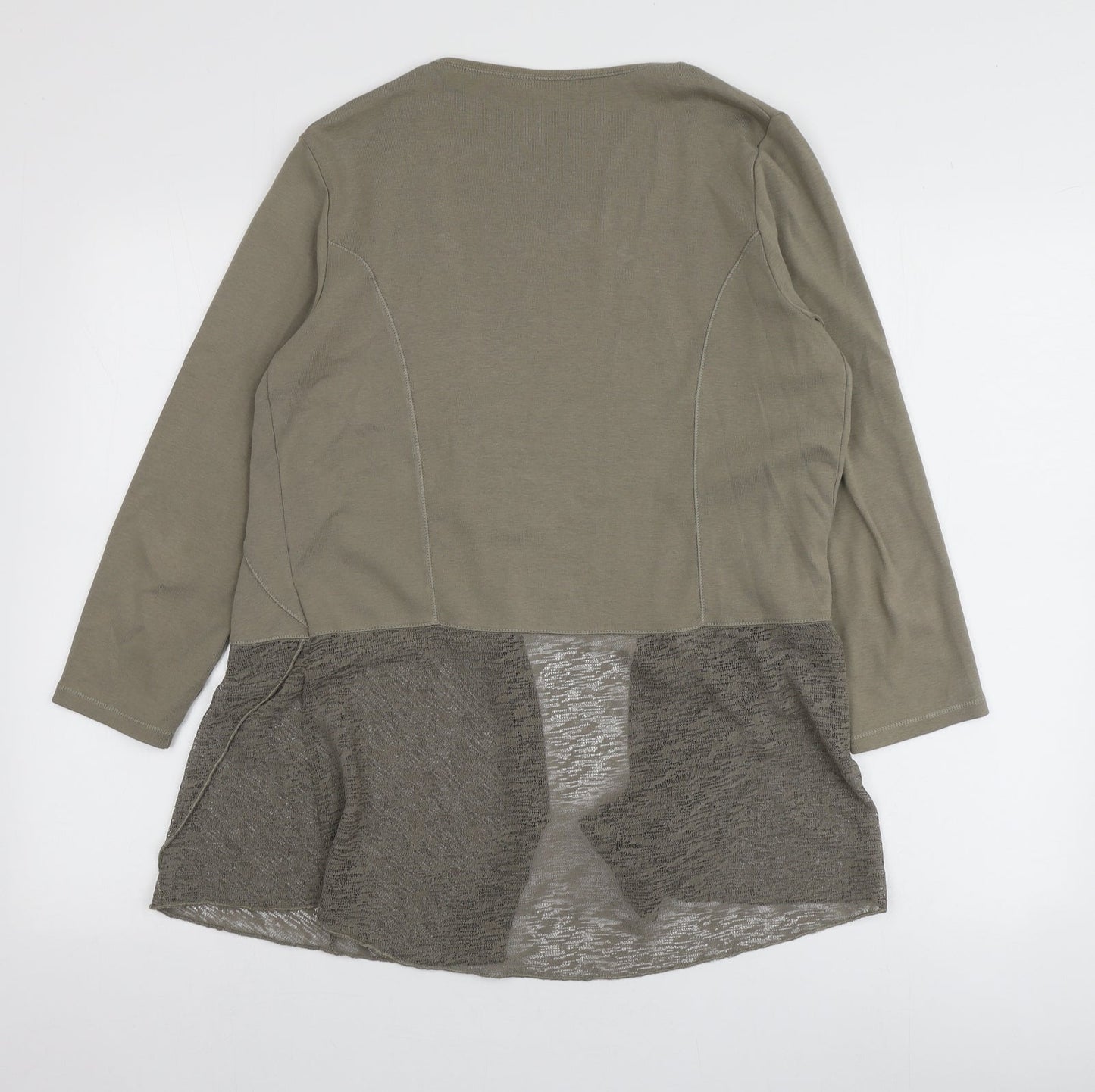 Kalisson Womens Green V-Neck  Polyester Cardigan Jumper Size XL