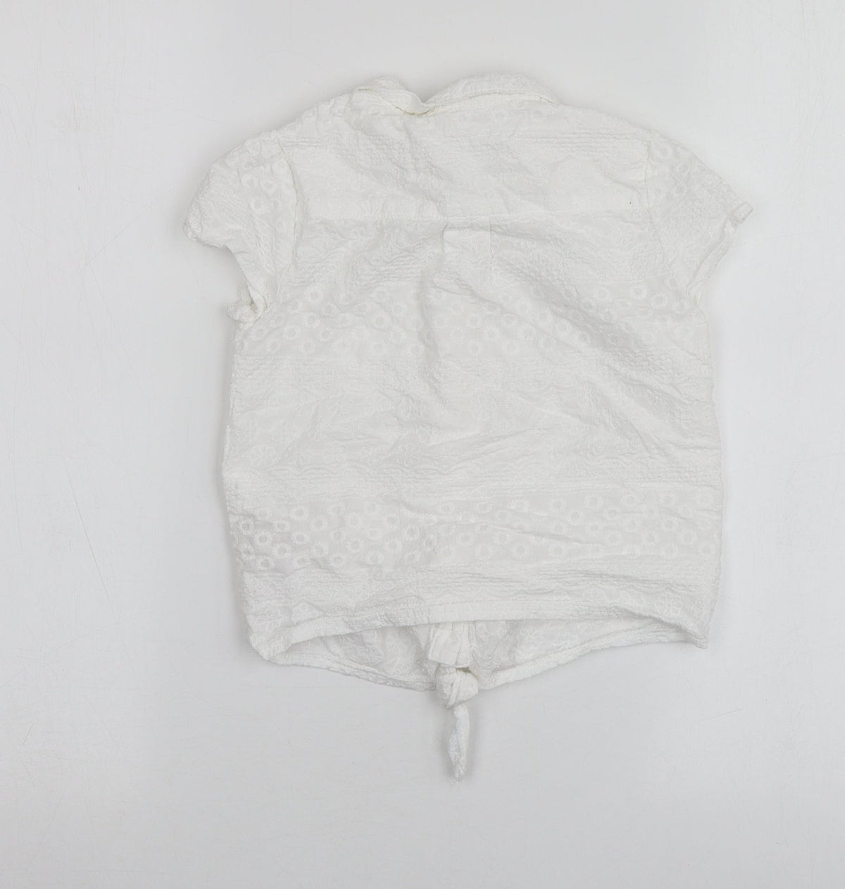 Debenhams Girls White  Cotton Basic Button-Up Size 9 Years Collared
