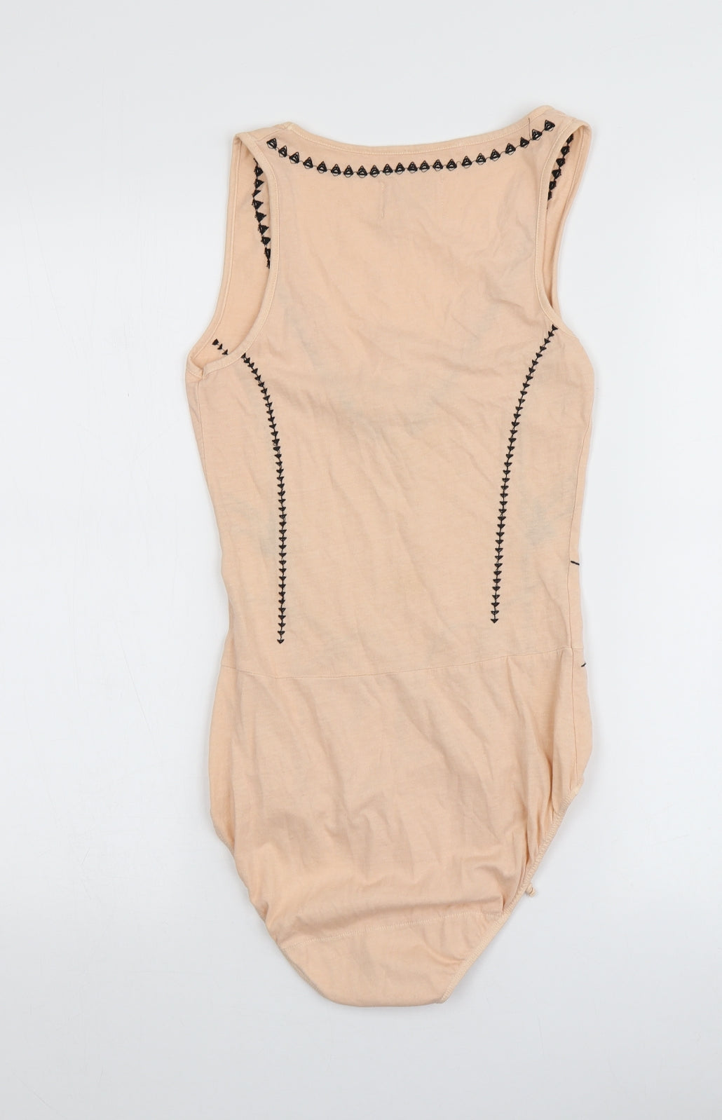 Sacred Hawk Womens Pink Geometric Cotton Bodysuit One-Piece Size S