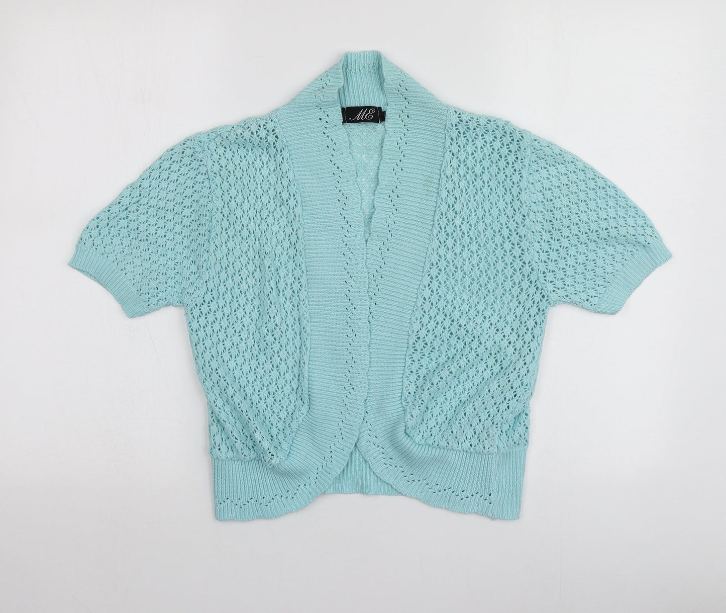 M3 Womens Blue V-Neck  Cotton Shrug Jumper Size M
