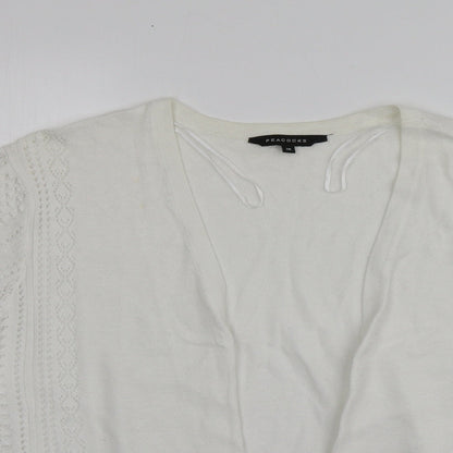 Womens UK Size 18 Peacocks White Shrug Jumper