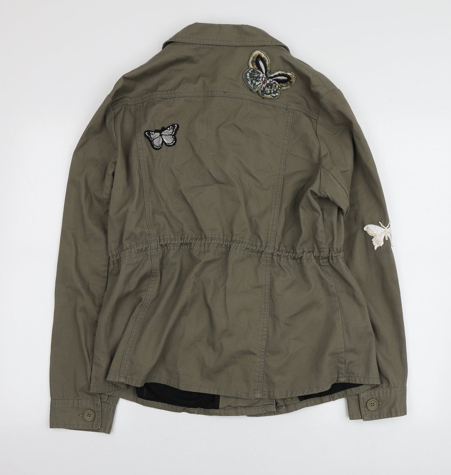 George Womens Green Geometric  Parka Jacket Size 12