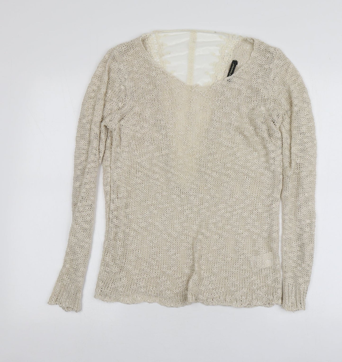 Womens UK Size L QED London Ivory Pullover Jumper