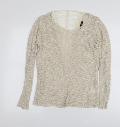 Womens UK Size L QED London Ivory Pullover Jumper