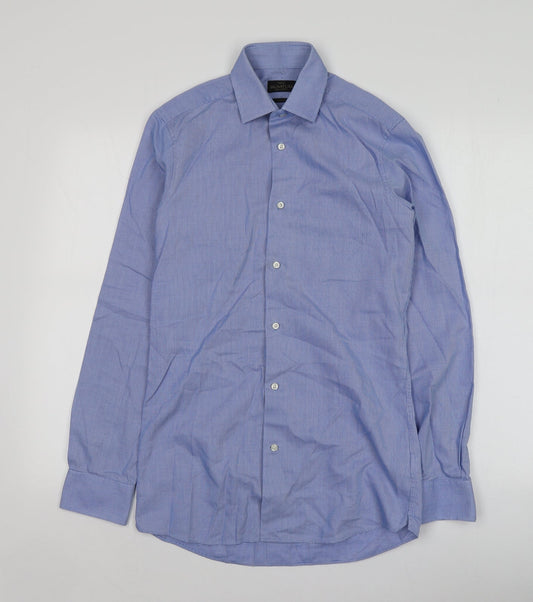 Mens UK Size S NEXT Blue  Button-Up Long Sleeve Casual Shirt