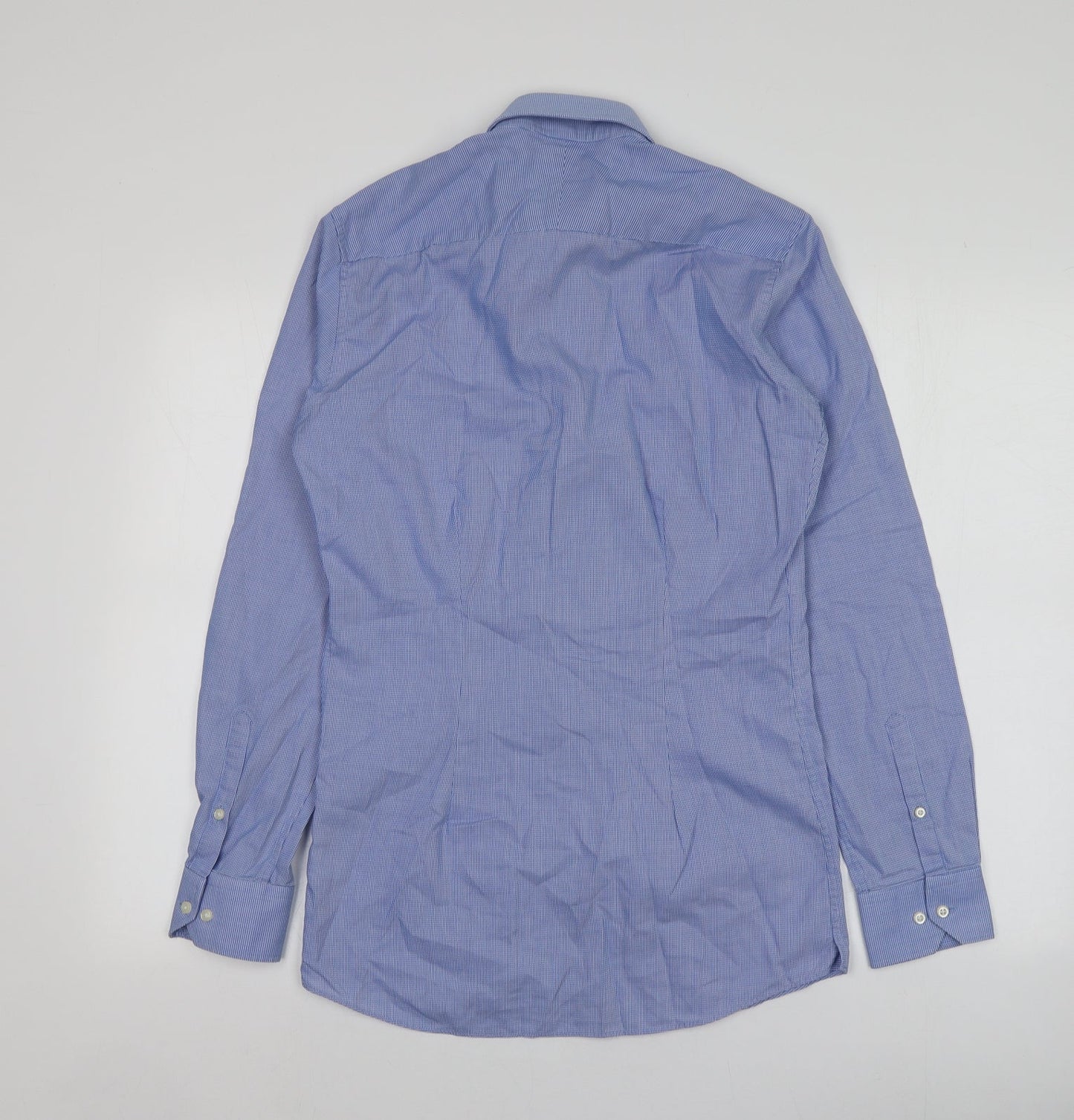 Mens UK Size S NEXT Blue  Button-Up Long Sleeve Casual Shirt