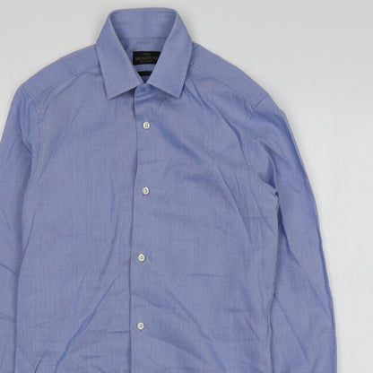 Mens UK Size S NEXT Blue  Button-Up Long Sleeve Casual Shirt
