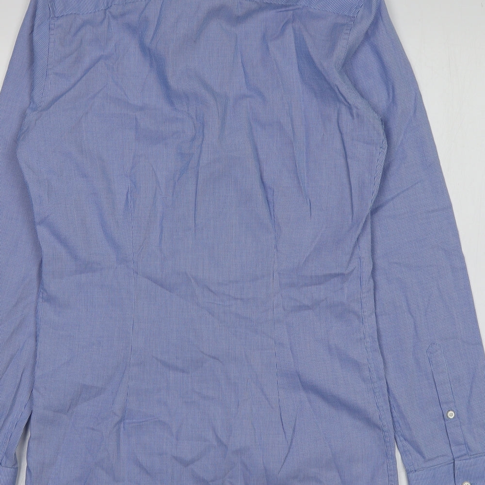 Mens UK Size S NEXT Blue  Button-Up Long Sleeve Casual Shirt
