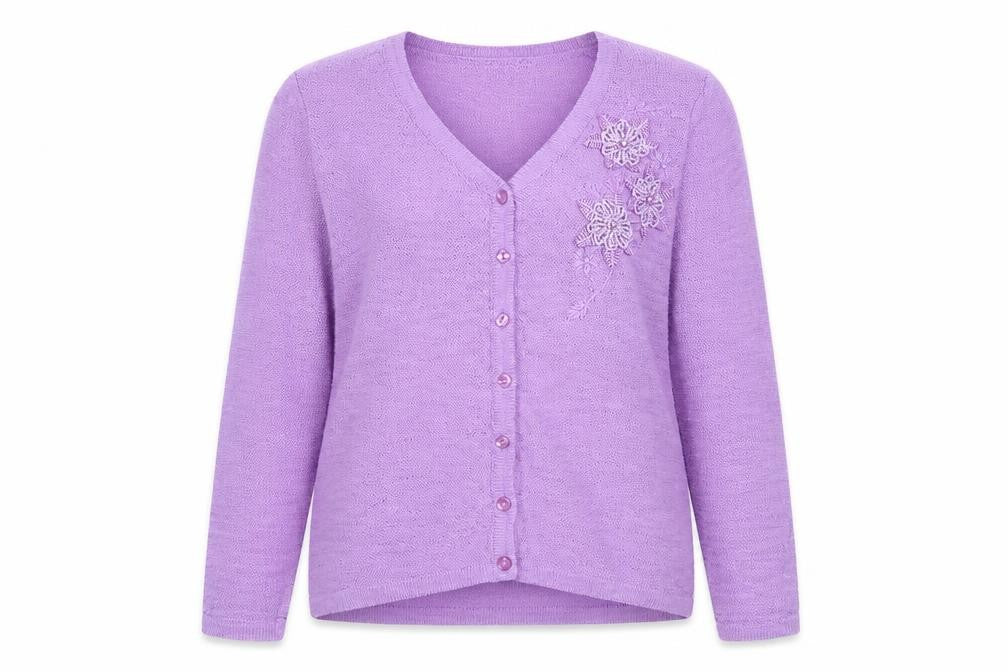 Womens UK Size XL FAY LOUISE Purple Pullover Jumper