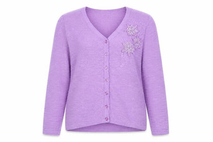 Womens UK Size XL FAY LOUISE Purple Pullover Jumper