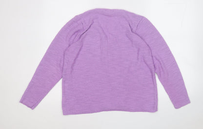 Womens UK Size XL FAY LOUISE Purple Pullover Jumper