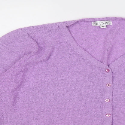 Womens UK Size XL FAY LOUISE Purple Pullover Jumper