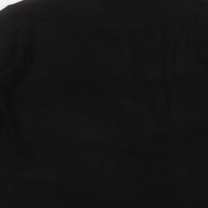 INTUITION Womens Black Mock Neck  Acrylic Pullover Jumper Size 16