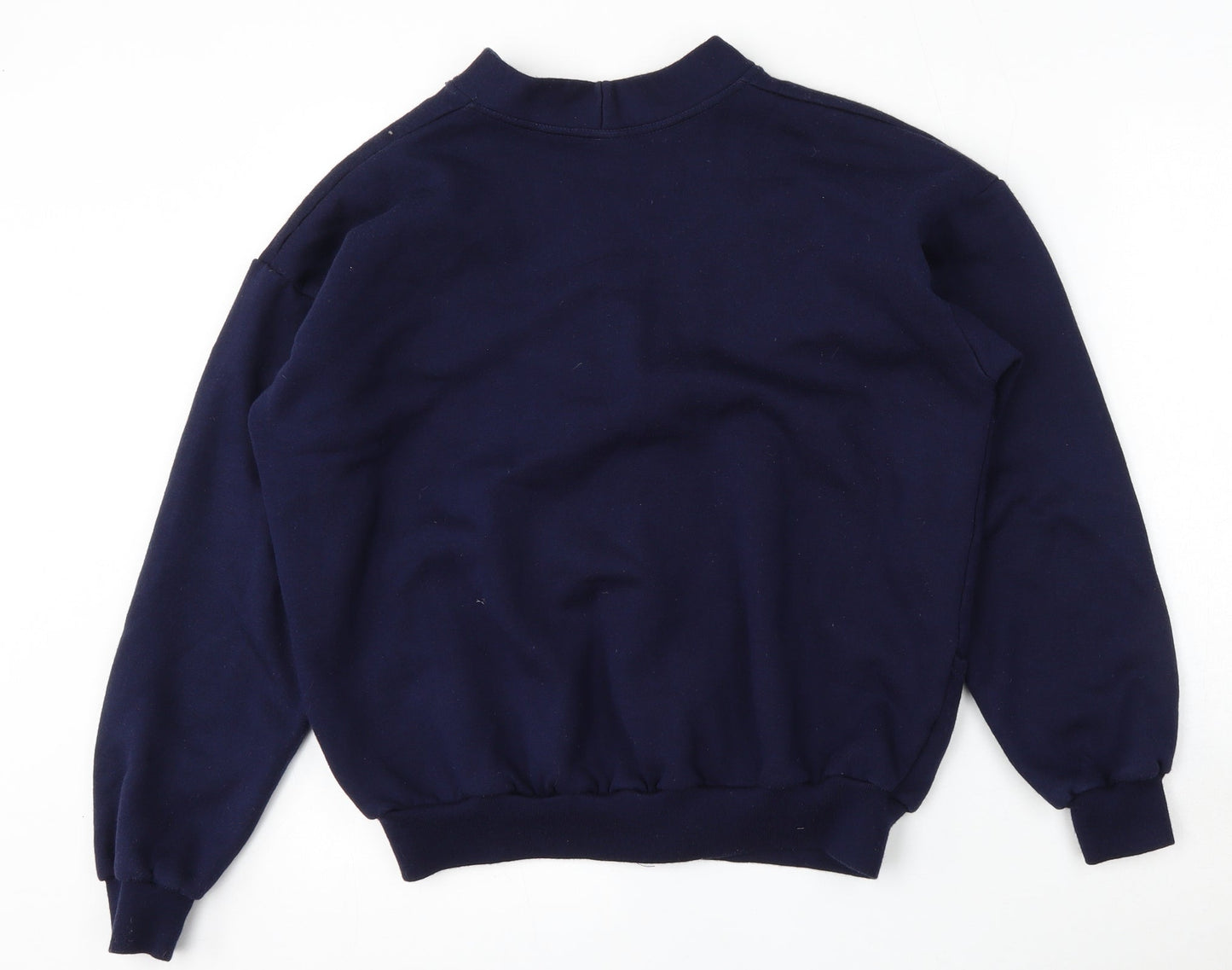 Uni Womens Blue V-Neck  Acrylic Cardigan Jumper Size M