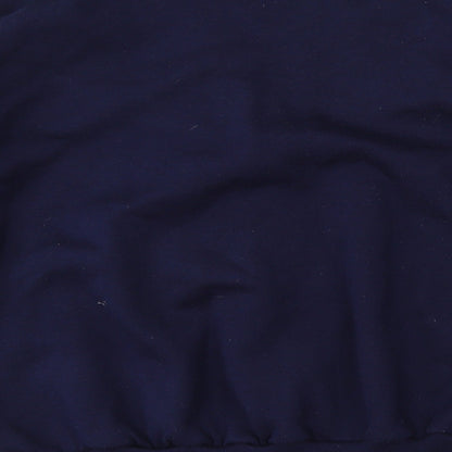 Uni Womens Blue V-Neck  Acrylic Cardigan Jumper Size M