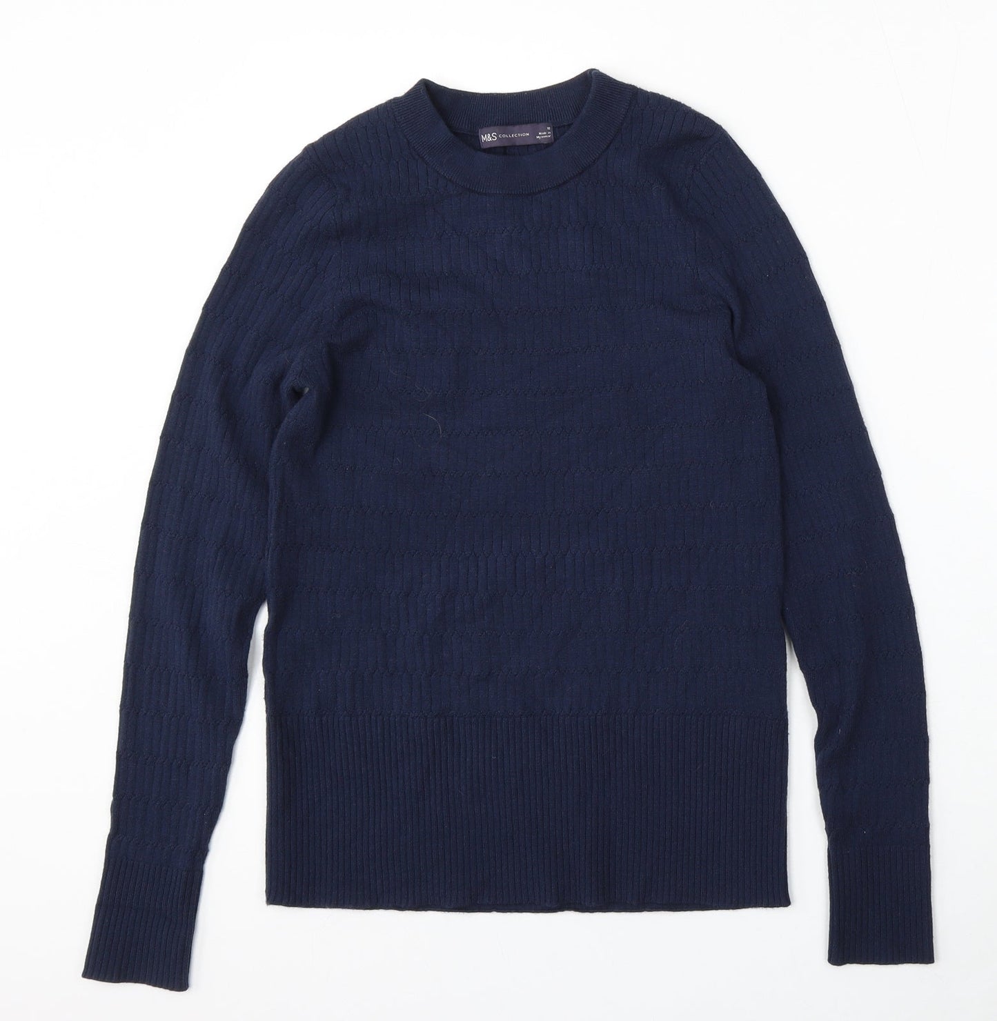 Womens UK Size 12 Marks and Spencer Blue Pullover Jumper