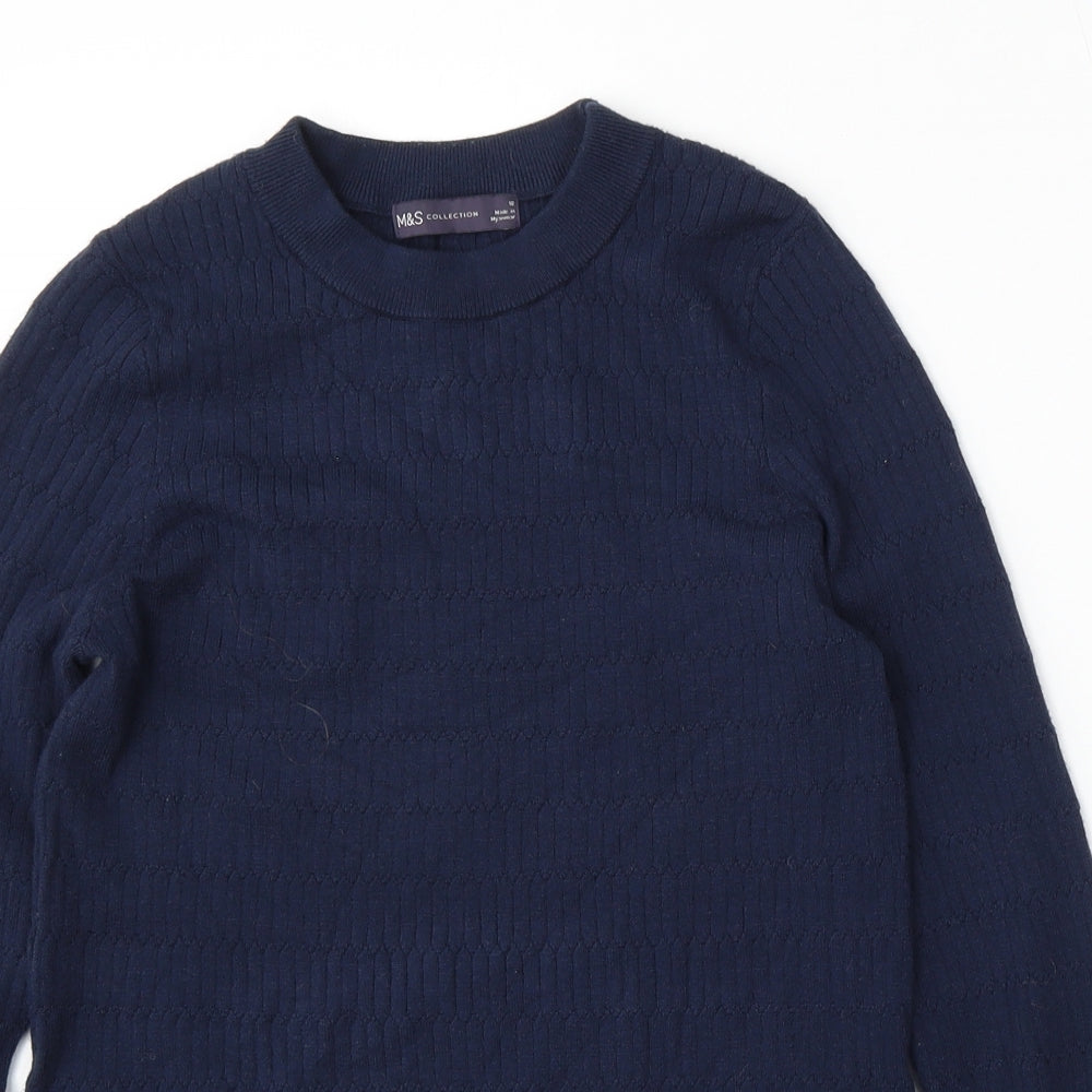 Womens UK Size 12 Marks and Spencer Blue Pullover Jumper