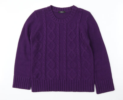 Womens UK Size S BM Purple Pullover Jumper