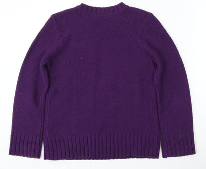 Womens UK Size S BM Purple Pullover Jumper