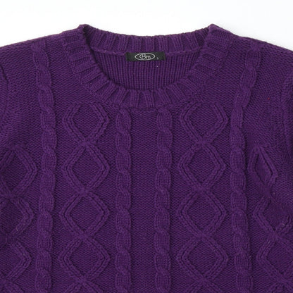Womens UK Size S BM Purple Pullover Jumper