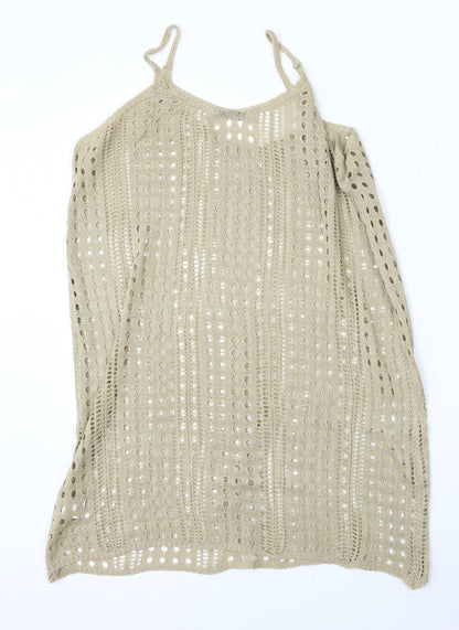 SheIn Womens Brown Round Neck  Polyester Vest Jumper Size L