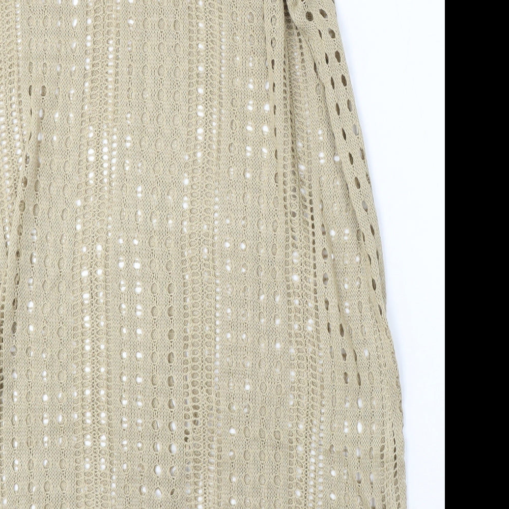 SheIn Womens Brown Round Neck  Polyester Vest Jumper Size L