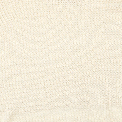 SheIn Womens Beige Round Neck  Acrylic Pullover Jumper Size M