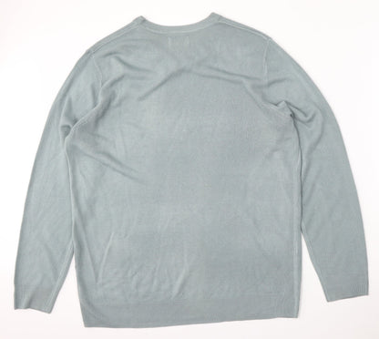 Womens UK Size XL Papaya Blue Pullover Jumper