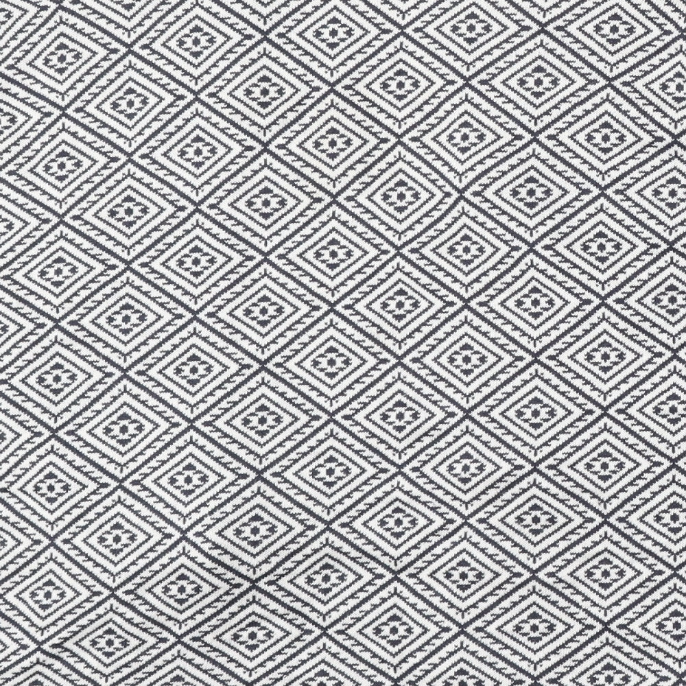 F&F Womens Blue V-Neck Geometric Polyester Cardigan Jumper Size L