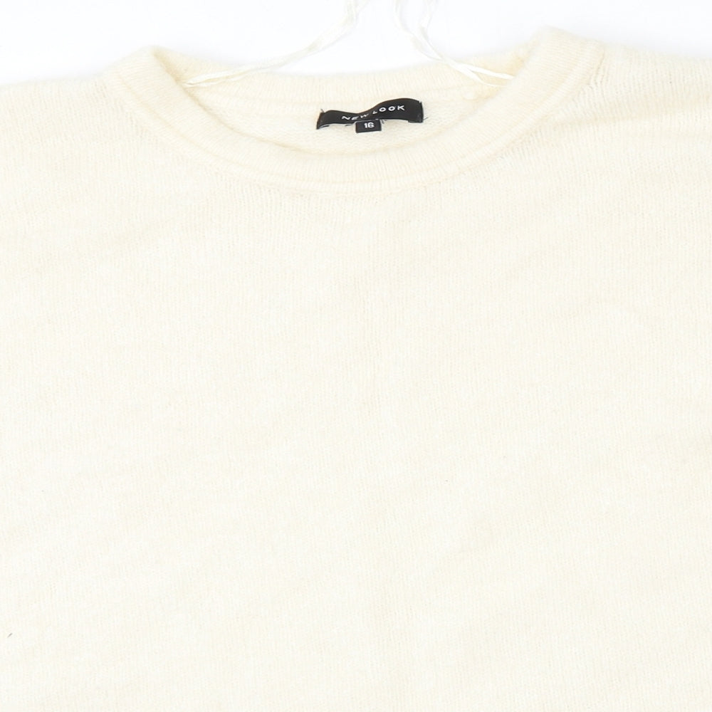Womens UK Size 16 New Look Beige Pullover Jumper