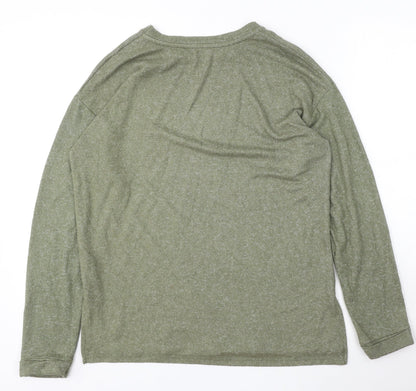 George Womens Green Round Neck  Viscose Pullover Jumper Size S