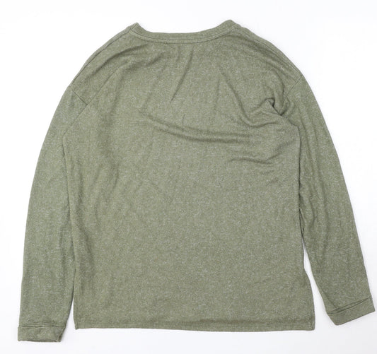 George Womens Green Round Neck  Viscose Pullover Jumper Size S