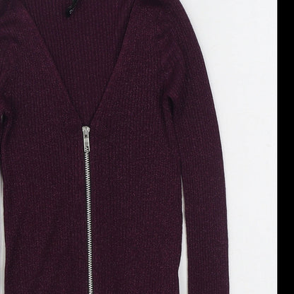 Womens UK Size XS H&M Purple Pullover Jumper