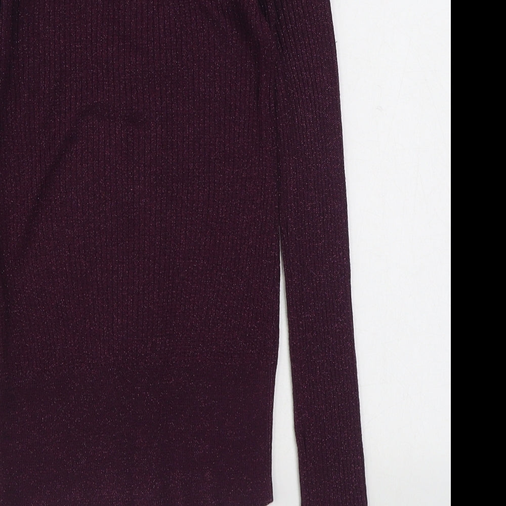 Womens UK Size XS H&M Purple Pullover Jumper