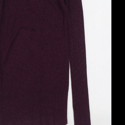 Womens UK Size XS H&M Purple Pullover Jumper