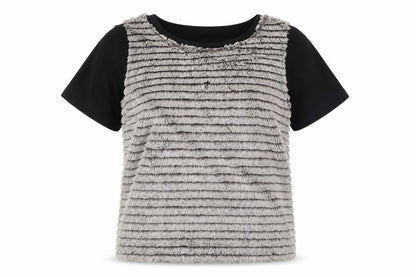 Womens UK Size 8 River Island Black Basic T-Shirt