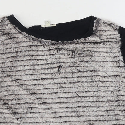 Womens UK Size 8 River Island Black Basic T-Shirt