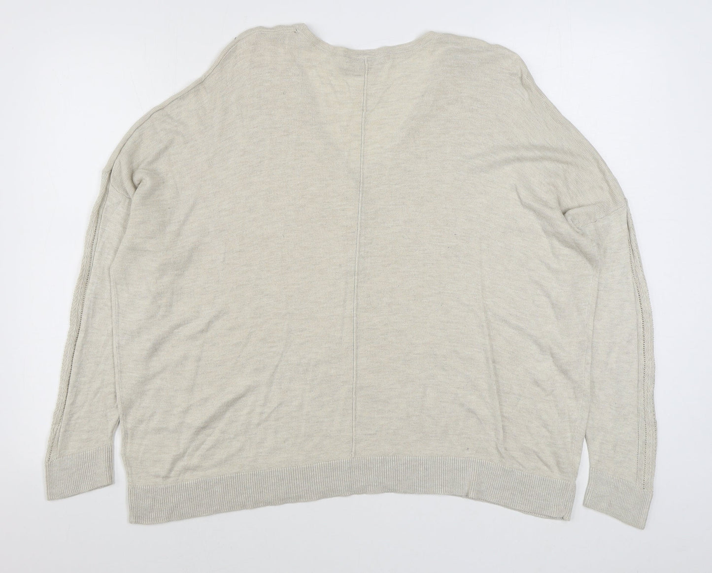 NEXT Womens Beige V-Neck  Viscose Cardigan Jumper Size M