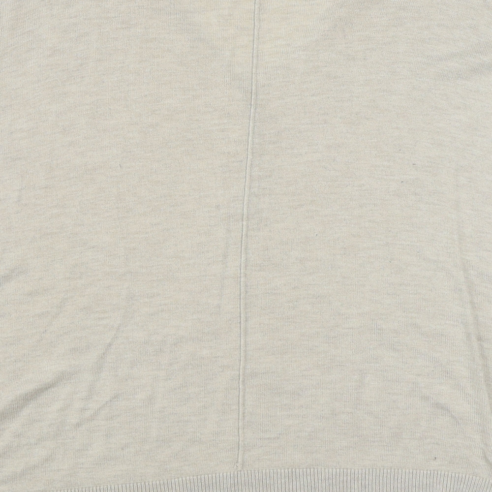 NEXT Womens Beige V-Neck  Viscose Cardigan Jumper Size M