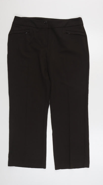 Womens UK Size 14 BHS Regular Fit  Brown Trousers