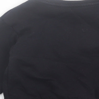 H&M Boys Black  Cotton Pullover Sweatshirt Size 2-3 Years  Pullover