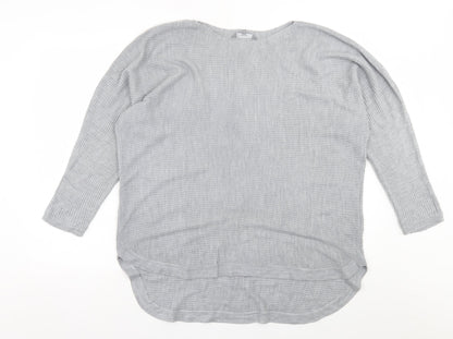 Principes Womens Grey Boat Neck  Acrylic Pullover Jumper Size 18