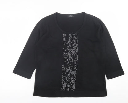 Womens UK Size M bm Black Pullover Jumper