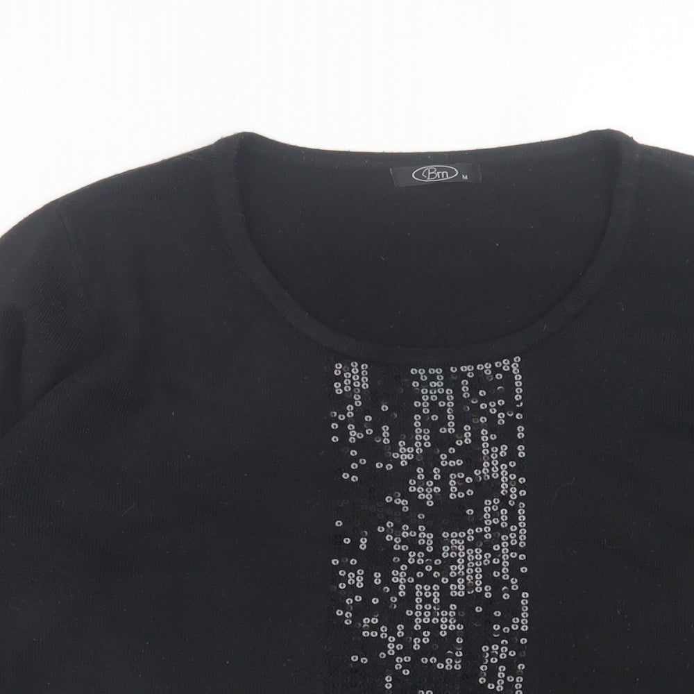 Womens UK Size M bm Black Pullover Jumper