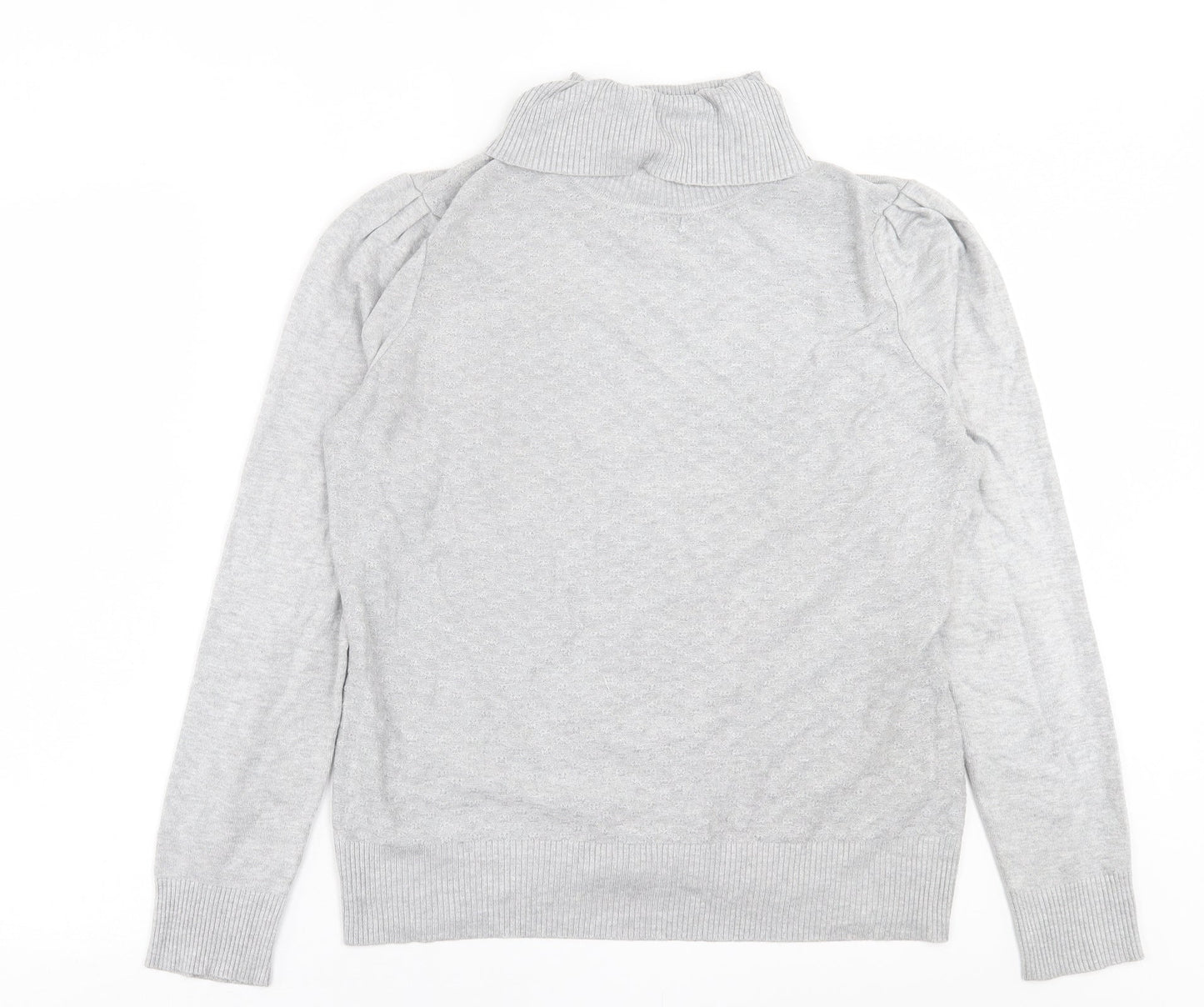 89th & Madison Womens Grey Roll Neck  Viscose Pullover Jumper Size M