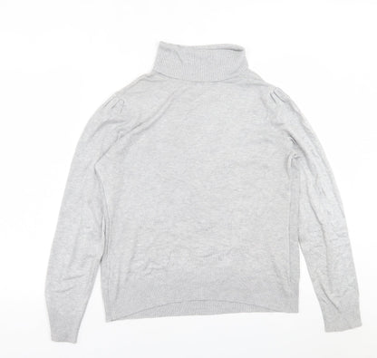 89th & Madison Womens Grey Roll Neck  Viscose Pullover Jumper Size M